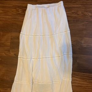 White Tiered Maxi Skirt